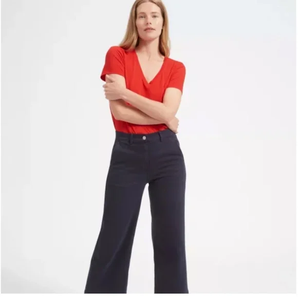 Everlane red Supima Cotton Tee Made in USA XS NWT - Picture 2 of 8